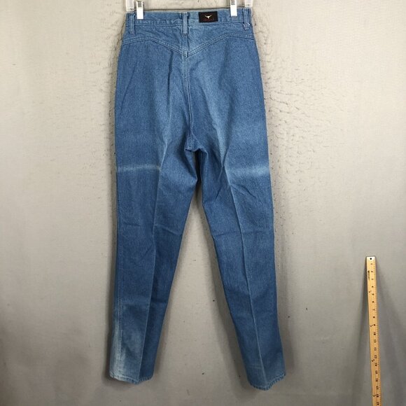 Vintage Jewells Classic Bottoms Jeans Juniors 11 Blue Faded Bareback Western - Picture 3 of 16